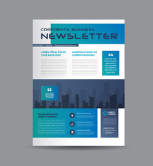 Wall Mural - Business Newsletter Cover Design | Journal Design | Monthly or Annual Report Design 