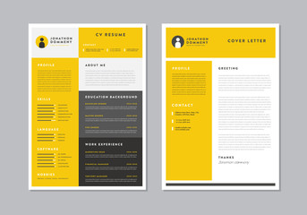 Wall Mural - Curriculum vitae CV Resume Template Design
