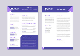Wall Mural - Curriculum vitae CV Resume Template Design