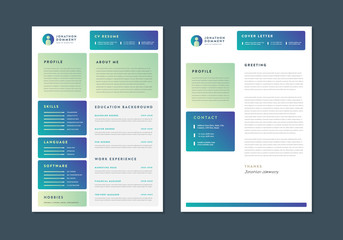 Wall Mural - Curriculum vitae CV Resume Template Design