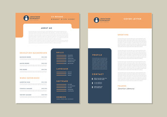 Wall Mural - Curriculum vitae CV Resume Template Design