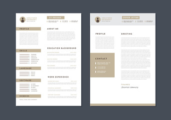 Wall Mural - Curriculum vitae CV Resume Template Design