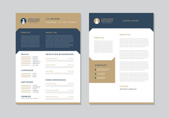 Wall Mural - Curriculum vitae CV Resume Template Design