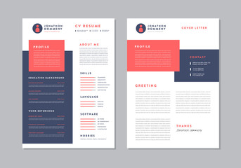 Wall Mural - Curriculum vitae CV Resume Template Design