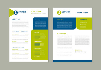 Wall Mural - Curriculum vitae CV Resume Template Design