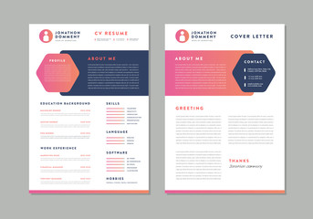Wall Mural - Curriculum vitae CV Resume Template Design