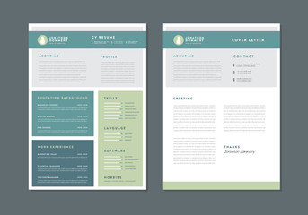 Wall Mural - Curriculum vitae CV Resume Template Design