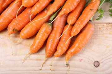 Carrots on table