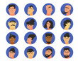 © Syuzann q - Set of vector avatar icons. Faces of persons.