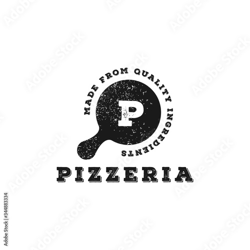 Initial Letter P Vintage Spatula Pizza Pizzeria Logo Design Buy This Stock Vector And Explore Similar Vectors At Adobe Stock Adobe Stock