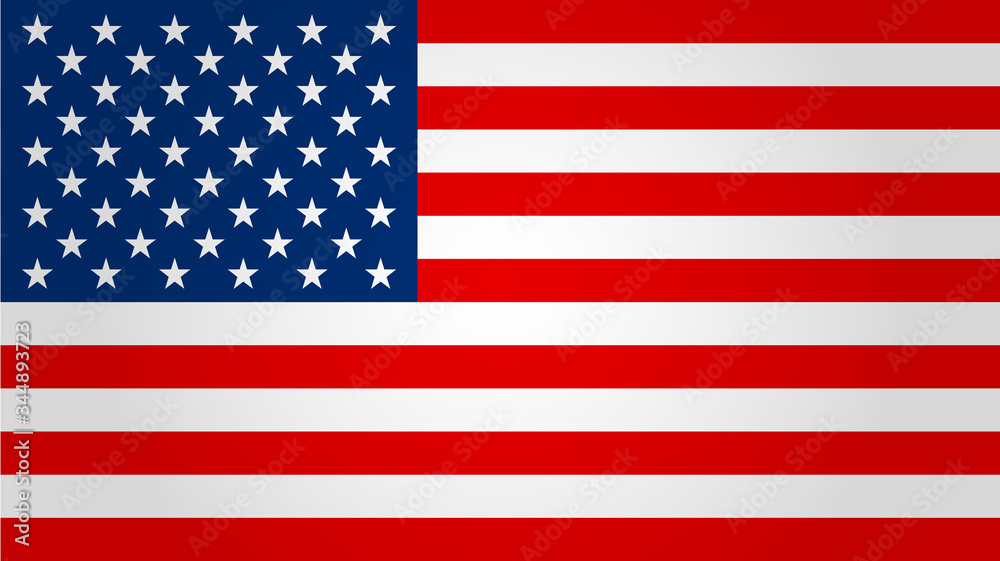 United states flag. Vector illustration. - obrazy, fototapety, plakaty 