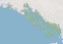 High Resolution Topographic Map Of Alaska Panhandle With Land Cover, Rivers And Shaded Relief In 1:1.000.000 Scale.	
