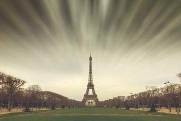 beautiful cityscape view of the eiffeltower in paris, france, a popular tourist attraction