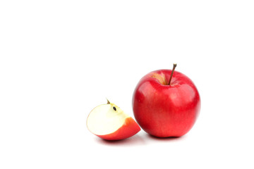 red apple isolated on white background