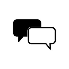 Bubble speech icon vector logo