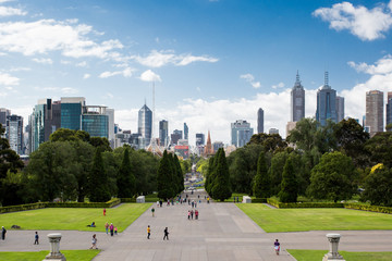 Sticker - Melbourne Skyline from The Shrine of Remembrance