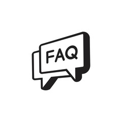 Wall Mural - Faq vector icon. frequently information question isolated on white background, help symbol, vector Illustration