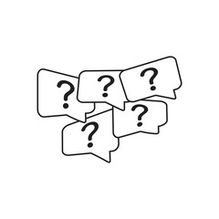Wall Mural - question mark outline icon, vector Illustration