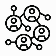 Poster - social network icon. community of people. association of people. commonwealth. communication between