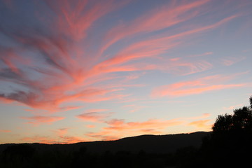 sunset over the mountain