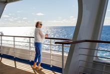 Senior Woman On A Cruise Vacation