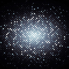Poster - Technology illustration. Abstract futuristic background consisting of small squares and pixels. 