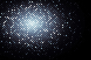Poster - Technology illustration. Abstract futuristic background consisting of small squares and pixels. 