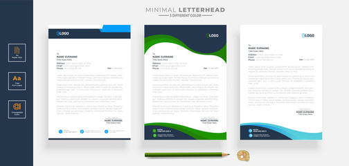 Wall Mural - Simple creative modern letterhead templates design for your project design, Vector illustration.