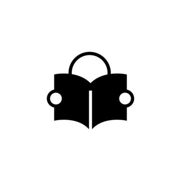 Reader vector icon in black solid flat design icon isolated on white background