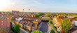 Aerial view of London suburb in the morning, UK