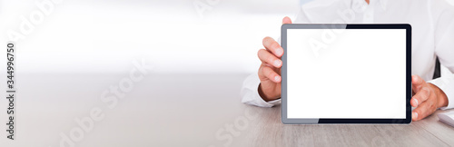 Fotografía Man Holding Digital Tablet
