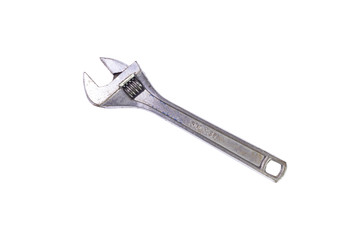 Old tools isolated on white background. Old tool  with clipping path. Old wrench isolated on white background. Tool wrench isolated.