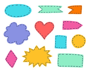 Wall Mural - set of hand drawn colorful labels. vector tag illustration isolated on white background