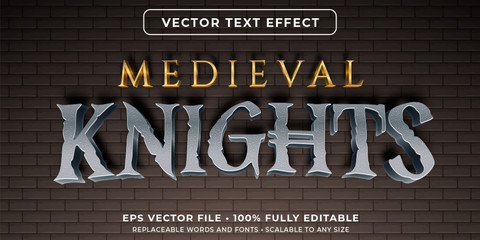 Wall Mural - editable text effect - medieval style