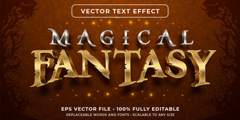 Wall Mural - editable text effect - fantasy magic style