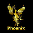 golden phoenix with wings