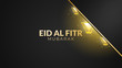 Eid al-Fitr Greeting Design with Black and Gold Concept