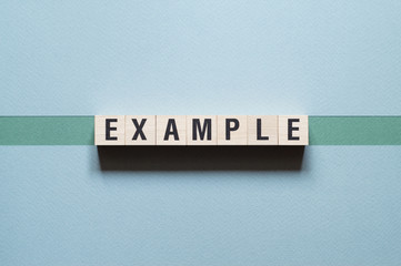 example word concept on cubes