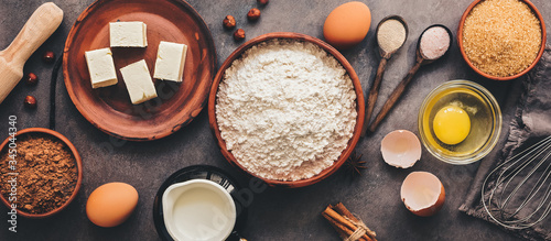 Cuadros en Lienzo Baking background banner
