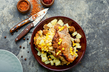 Poster - Meatloaf with pineapple and cheese