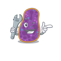 Canvas Print - A picture of shigella sp. bacteria mechanic mascot design concept