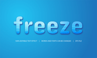 Wall Mural - text effect - freeze