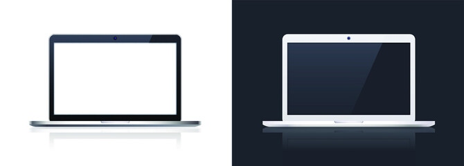 Technological Gadgets on Black and White Background . Isolated Vector Elements