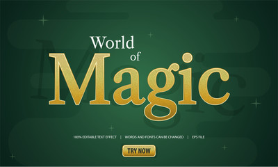 Wall Mural - text effect - world of magic