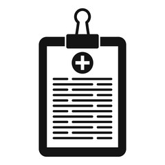 Poster - Medical clipboard icon. Simple illustration of medical clipboard vector icon for web design isolated on white background