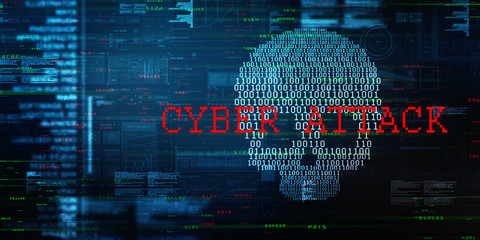 Poster - 2d illustration abstract Cyber security
