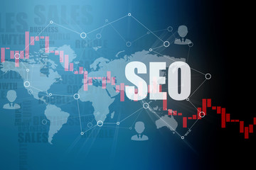 Poster -  2d illustration abstract seo concept