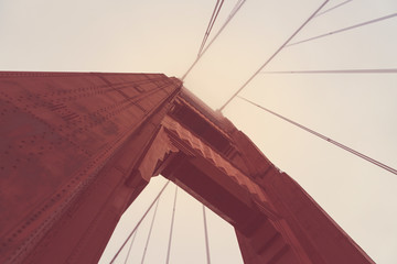 Wall Mural - Golden gate bridge ,looking up,San Francisco,California,usa...