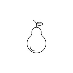 Wall Mural - Pear icon. Thin lines sign. eps ten