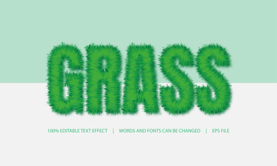 Wall Mural - text effect - grass